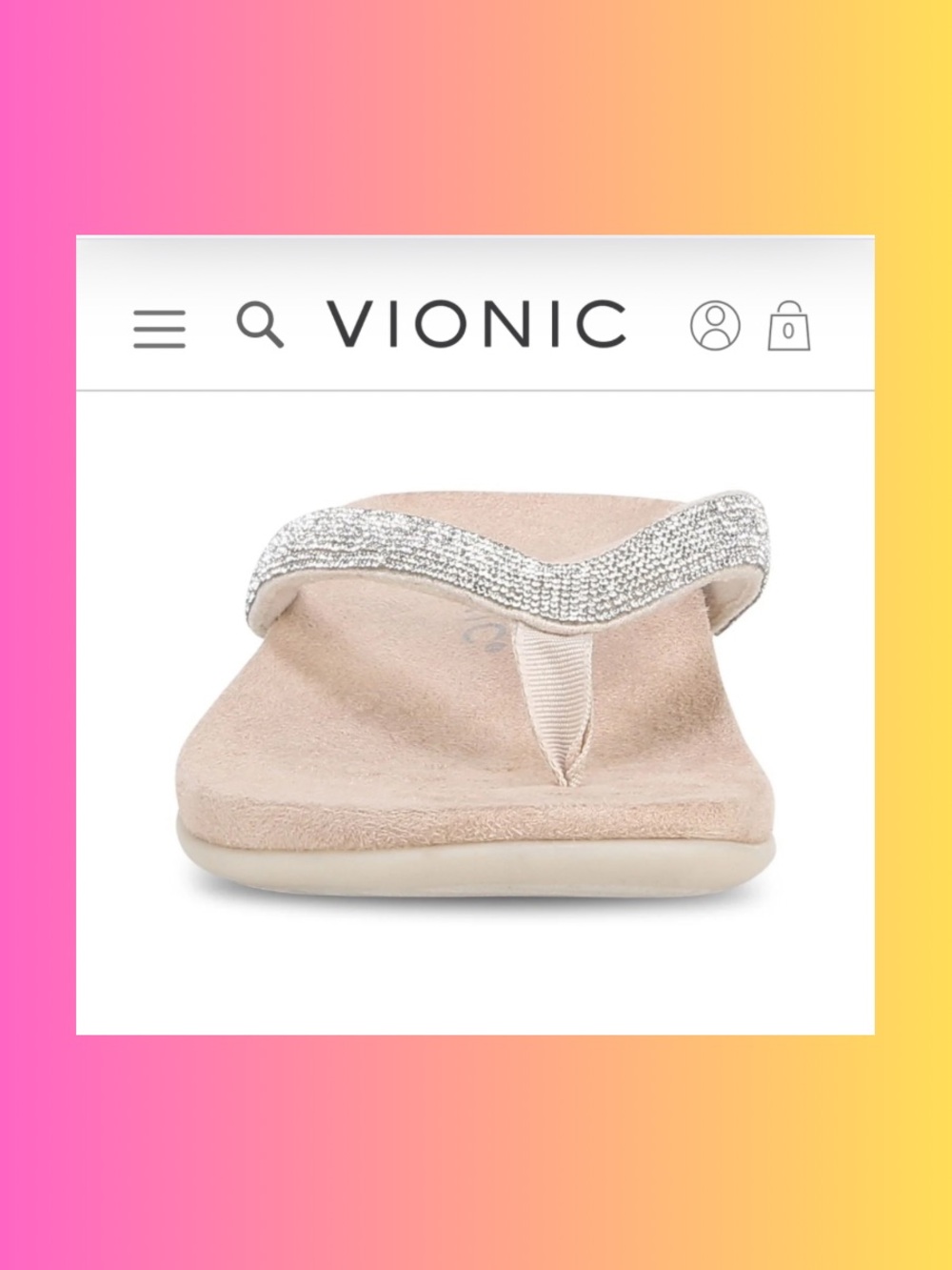 Vionic Women's Dillon Orthotic Rhinestone Sandals - Picture 6 of 9
